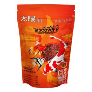 ted tabbies taiyo pluss discovery aquarium discovery special fish food (1.2 mm pellets) 500g pouch (pack of 1), all life stages.