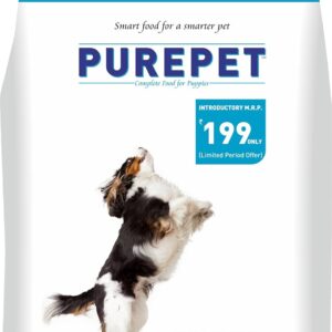purepet chicken & veg puppy dog food, 1 kg, granule